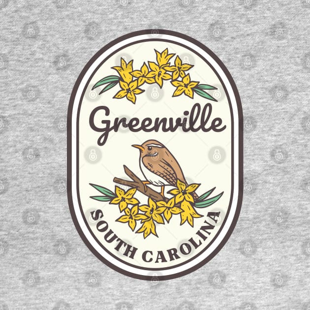 Greenville South Carolina Wren SC Tourist Souvenir by carolinafound